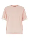 BURBERRY PINK COTTON OVERSIZE T-SHIRT