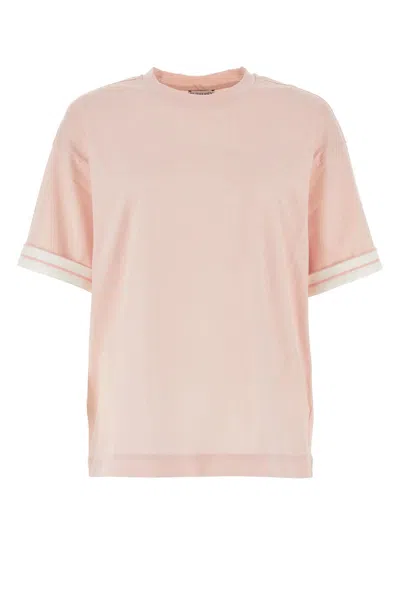 Burberry Pink Cotton Oversize T-shirt In Cameo
