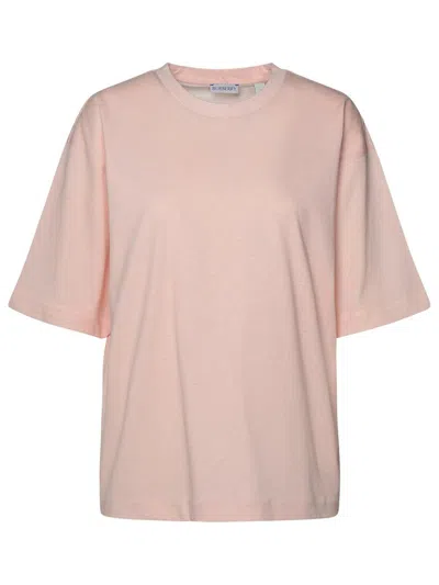 BURBERRY BURBERRY PINK COTTON T-SHIRT