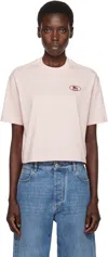 Burberry Pink Cropped Cotton T-shirt