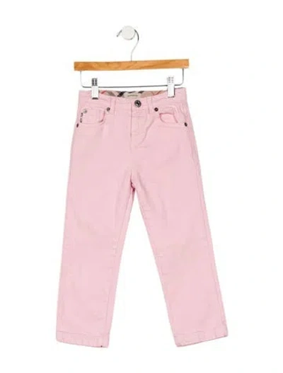 Pre-owned Burberry Babies' Pink Denim Pants
