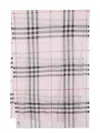 Burberry Pink Giant Check Wool And Silk Blend Scarf In Pink