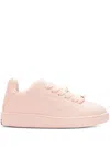 Burberry Leather Box Sneakers In Pink