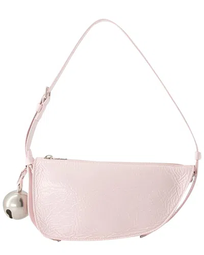 BURBERRY BURBERRY PINK LAMBSKIN LEATHER SHIELD SLING MINI WALLET ON CHAIN