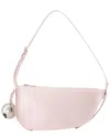 Burberry Pink Lambskin Leather Shield Sling Mini Wallet On Chain