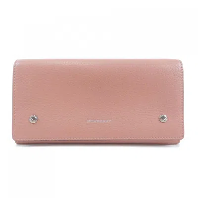 Pre-owned Burberry Pink Long Wallet (bi-fold) ()