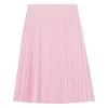 Burberry Pink Mariner Silk Lined Pleated Skirt In Pink