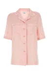 Burberry Ekd Jacquard Silk Pyjama Shirt In Pink