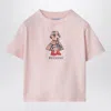 Burberry Pink Rainy Day Bear T-shirt In Neutral