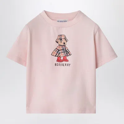 Burberry Pink Rainy Day Bear T-shirt In Neutral