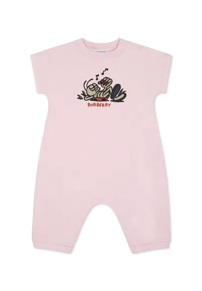 Burberry Pink Romper For Baby Girl With Ladybug
