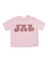Burberry Baby Girls Pink Bear T-shirt In Pink