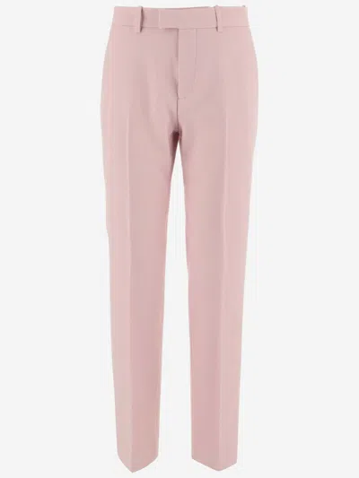 Burberry Pink Tailored Trousers In Light Pink