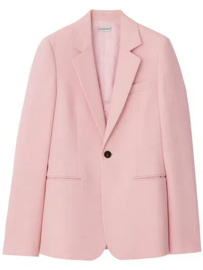 BURBERRY BURBERRY PINK WOOL BLAZER