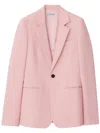 Burberry Pink Wool Blazer In Pink