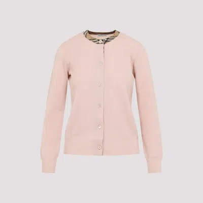 BURBERRY BURBERRY PINK WOOL CARDIGAN