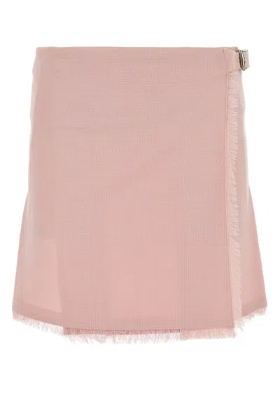 BURBERRY PINK WOOL MINI SKIRT
