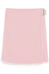 Burberry Pleated Mini Skirt With Belted Detail