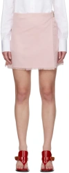 BURBERRY PINK WRAP MINISKIRT