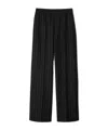 Burberry Pinstripe Wool Fine Cut Trousers In Black