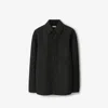 Burberry Pinstripe Shirt In Black