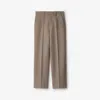 Burberry Wool-blend Pinstripe Trousers In Mink