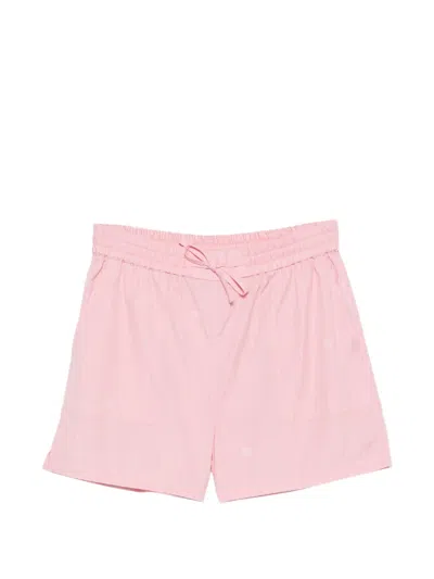 Burberry Pinstripe-pattern Drawstring Shorts In Pink