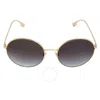 Burberry Pippa Gradient Grey Round Ladies Sunglasses Be3132 11098g 58 In Grey/red