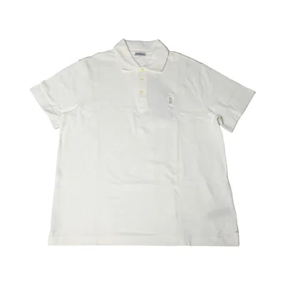 Burberry Pique Crest Polo Shirts White