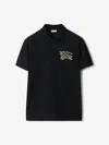 Burberry Evan Ekd Check Cotton Polo Shirt Clothing In Black