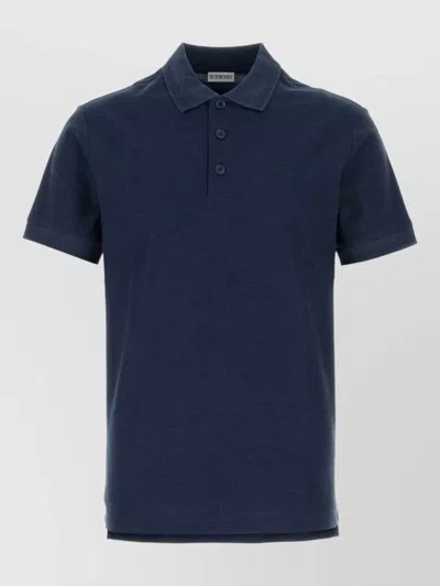 Burberry Navy Blue Piquet Polo