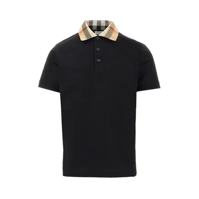 Piquet Polo Shirt With Check Collar Man In Multi from Cenere