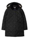 Burberry Corduroy-collar Quilted Jacket In Black