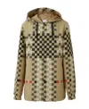 Burberry Pixel Check Hooded Jacket In Multicolor