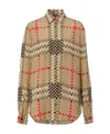 Burberry Pixel Check-print Silk Shirt
