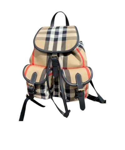 Burberry Plaid Backpack In Multi