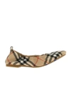 Burberry Embroidered Fabric Ballerinas In Neutral