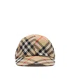 Burberry Plaid Baseball Cap In Nude