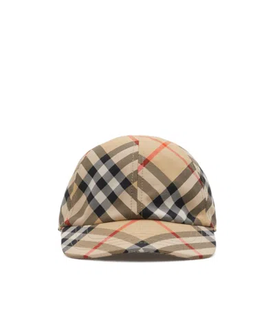 BURBERRY BURBERRY KIDS CHECKED CURVED PEAK BASEBALL CAP