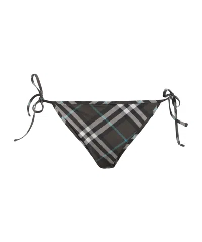 Burberry Plaid Bikini Bottoms In Multi
