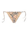 Burberry Plaid Bikini Swimsuit In Nude