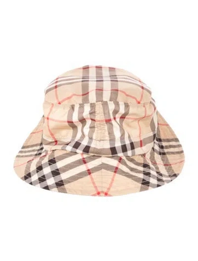 Pre-owned Burberry Plaid Bucket Hat In Neutral