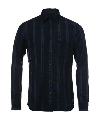 Burberry Plaid Button-up Shirt In Black