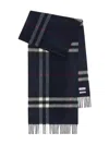 Burberry Checked Cashmere Scarf In Black