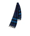 Burberry Plaid Cashmere Scarf In Black