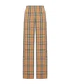 Burberry Check Cotton Trousers In Multi