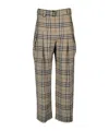 Burberry Check Archive Pants In Gray