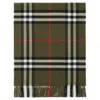 Burberry Check-print Fringed Cashmere Scarf