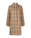 Burberry Tan Check Trench Coat In Nude