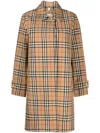 BURBERRY PLAID-CHECK RAINCOAT FOR WOMEN BY BRITISH LUXURY BRAND